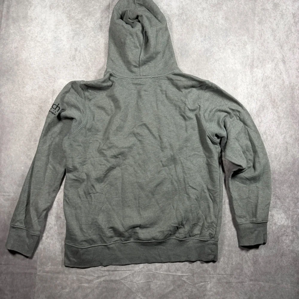 The North Face Hoodie Mens L Gray Sportex Safety Pullover Sweatshirt Tech Fleece